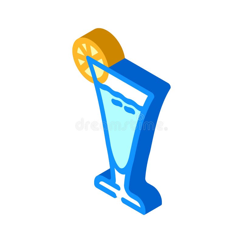 Lemonade Drink Isometric Icon Vector Illustration Stock Illustration