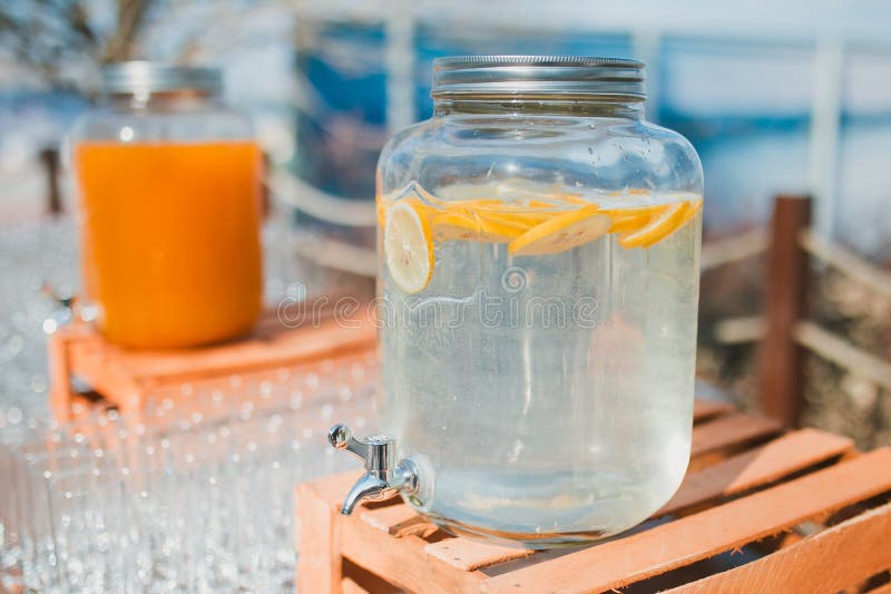 Ginger Homemade Lemonade Beverage Dispenser Stock Photos Free & RoyaltyFree Stock Photos from