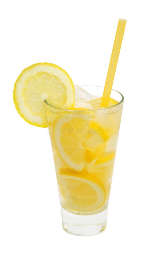 Lemonade in a Glass Isolated Stock Image Image of healthy, lemonade