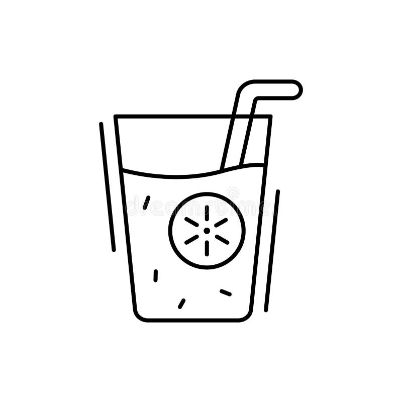 Lemonade Jug Line And Glyph Icon. Fresh Beverage Vector Illustration