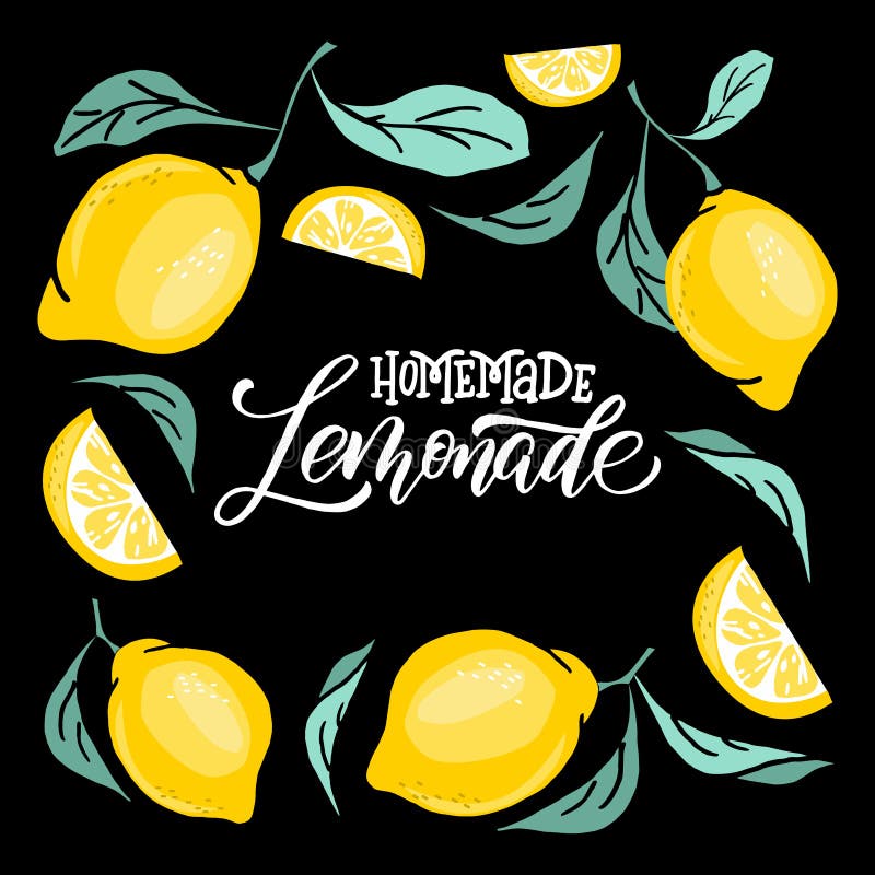 Lemoniady literowanie z cytryny etykietką Szczotkarska kaligrafia słowo lemoniada ilustracji Lemoniady literowanie z cytryny etykietką Szczotkarska kaligrafia słowo lemoniada ilustracji