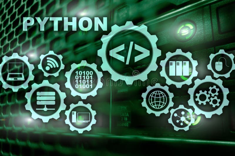 Lenguaje De Programación De Python En Fondo Del Sitio Del Servidor ...