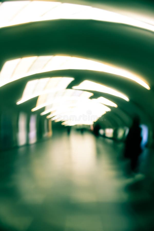 Lens blur image of a subway royalty free stock photos