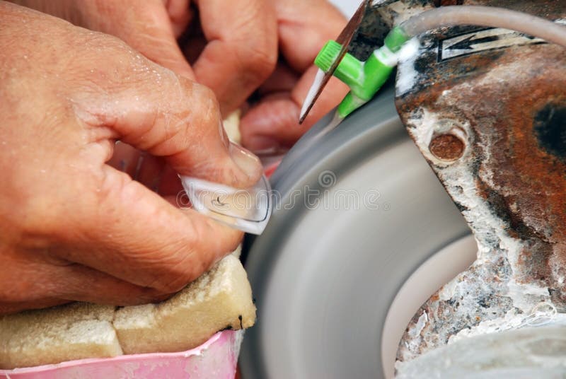 Lens Cutting royalty free stock photo