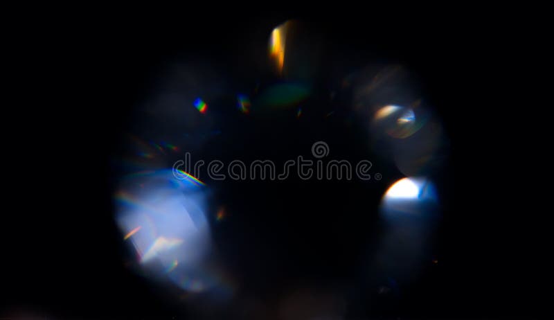 Lens Flare, Abstract Bokeh Lights Läckande reflektion av ett glas, kristallglas, avskärmade, avskärmade, färglösa regnbågsljus