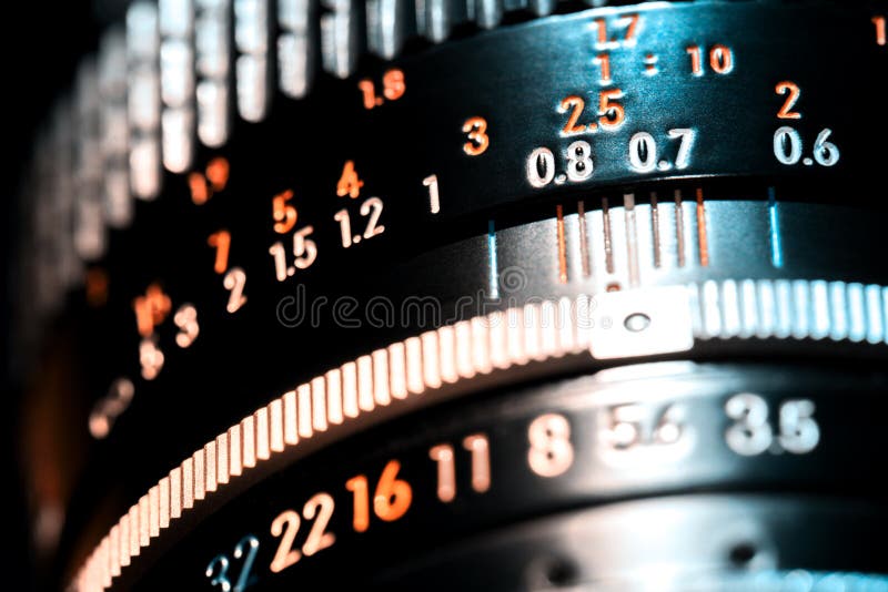 Lens photo scale royalty free stock image