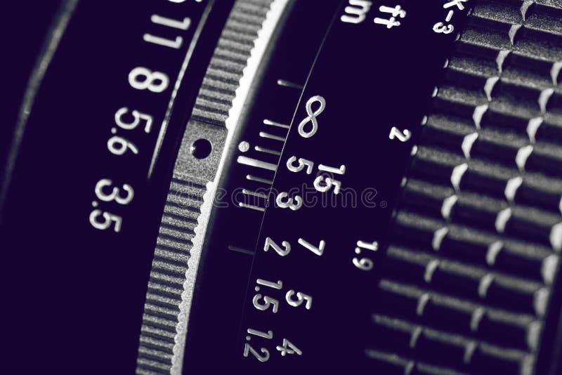 Lens photo scale stock photos