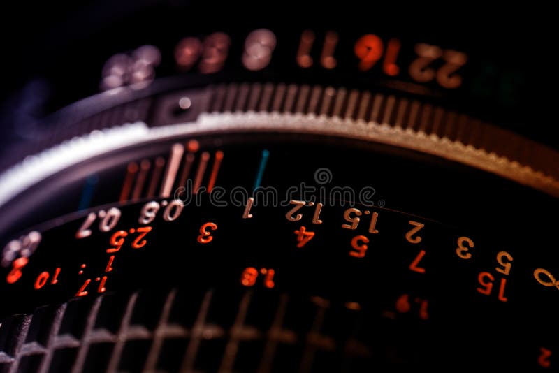 Lens photo scale stock image