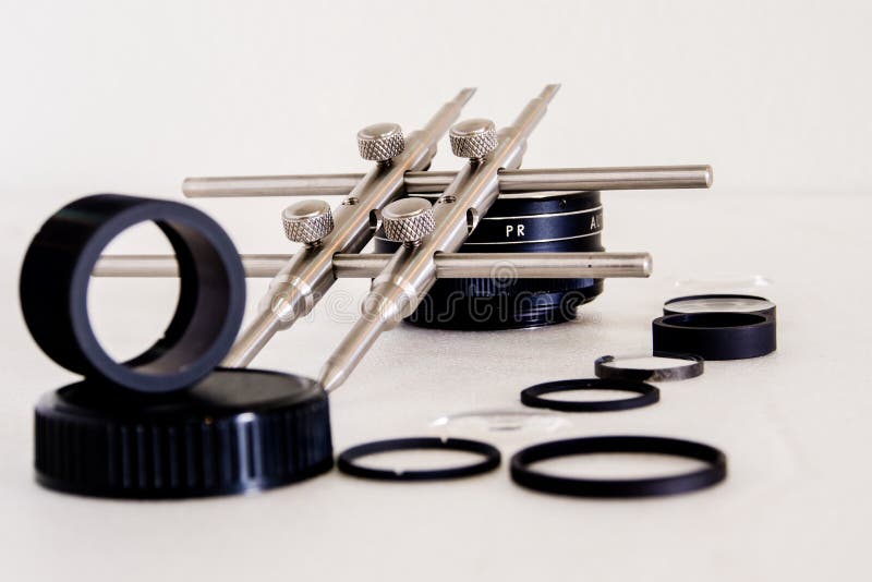 Lens repair tools stock image. Image of spanner, technology 55885545