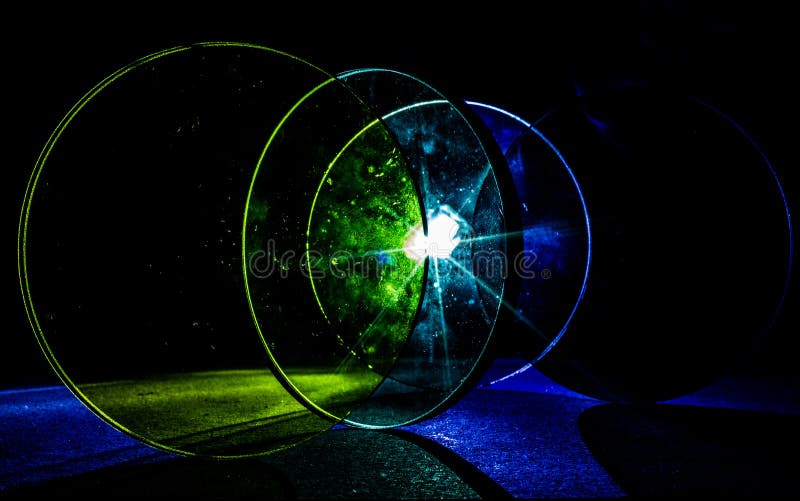 Lenses. Glare of Light in the Lenses. Stock Photo Image of lens