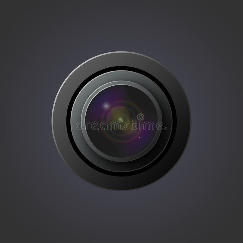 Lentes de la imagen del vector para la cámara stock de ilustración Lentes de la imagen del vector para la cámara stock de ilustración