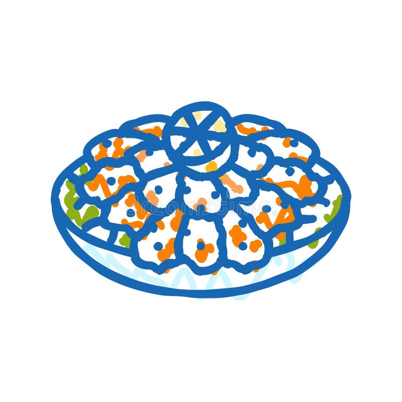 Lenticchia kofa turca icona della cucina raffigurante il doodle royalty illustrazione gratis