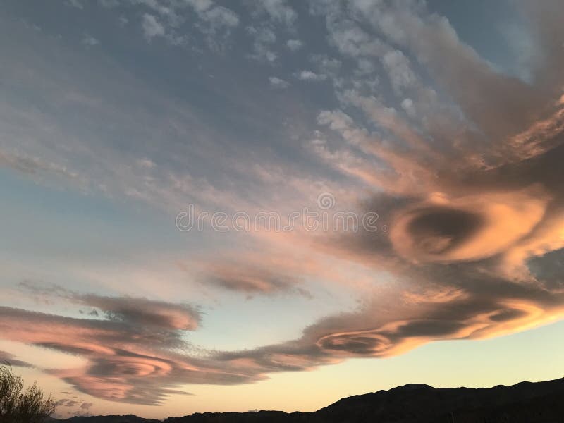 Lenticular Cloud Formation at Sunset