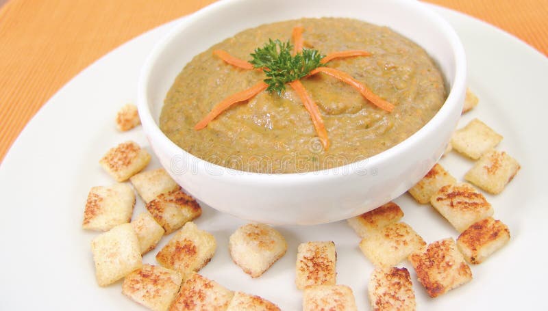 Lentil cream soup