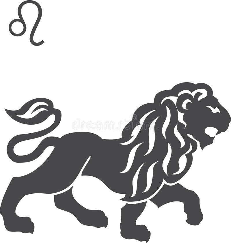 Лев знак зодиака векторный рисунок