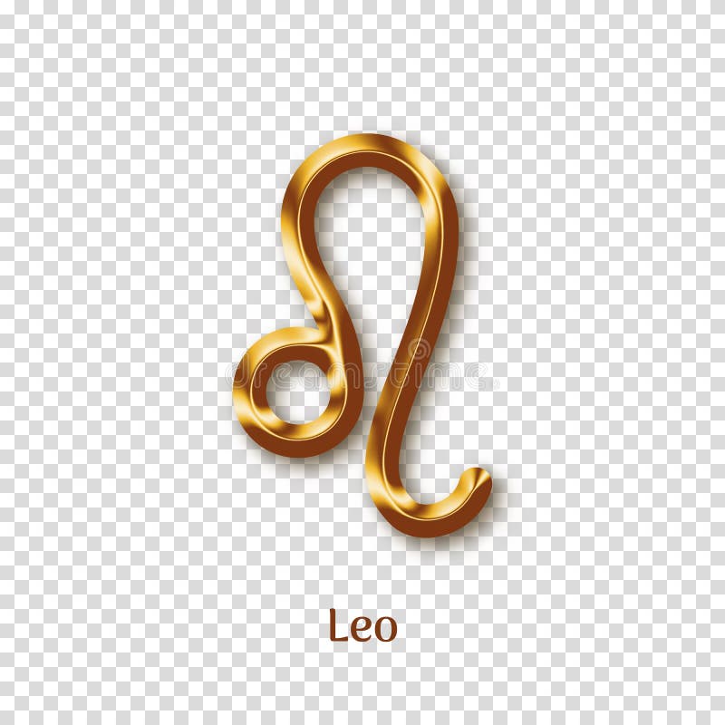 Leo Golden Metal Zodiac Sign Stock Vector - Illustration of insignia ...