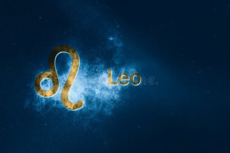 Leo Horoscope Sign. Abstract Night Sky Background Stock Illustration ...