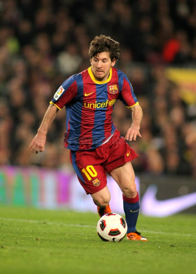Leo Messi of Barcelona stock image