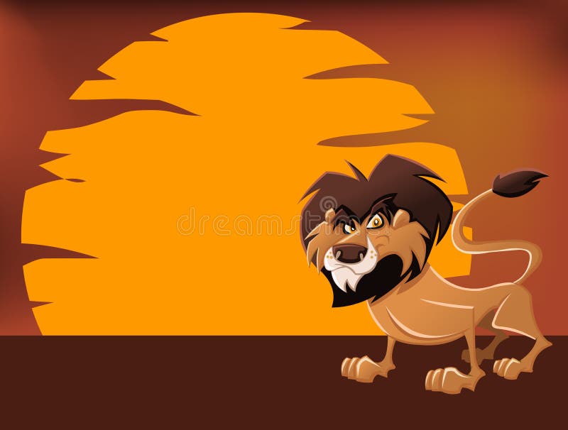 Leone del fumetto royalty illustrazione gratis Leone del fumetto royalty illustrazione gratis