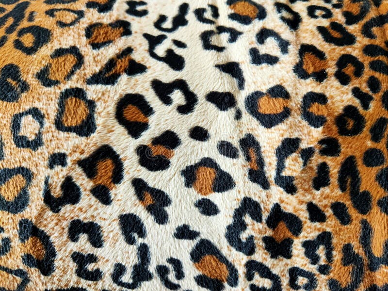 Leopard leather pattern on the fabric.