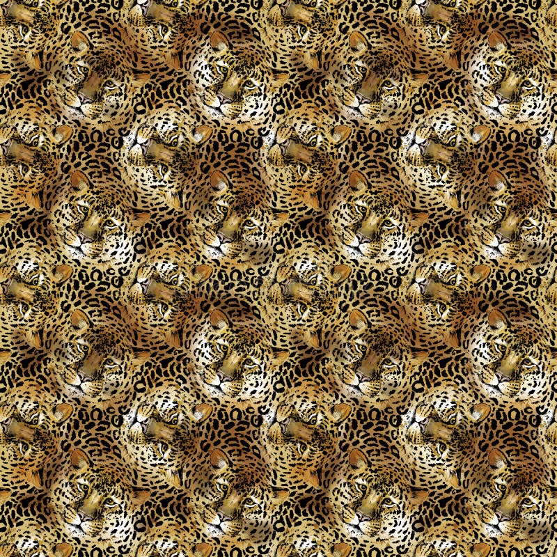 Leopard Pattern Design. Animal Print Seamless Texture Stock Image ...