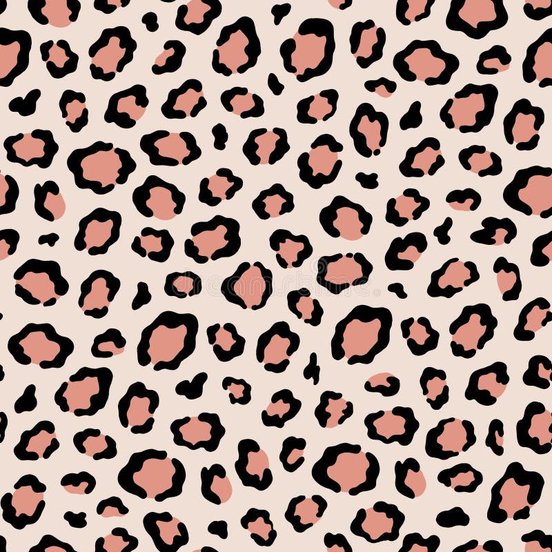 Leopard Print Pink. Seamless Pattern Stock Illustration - Illustration ...