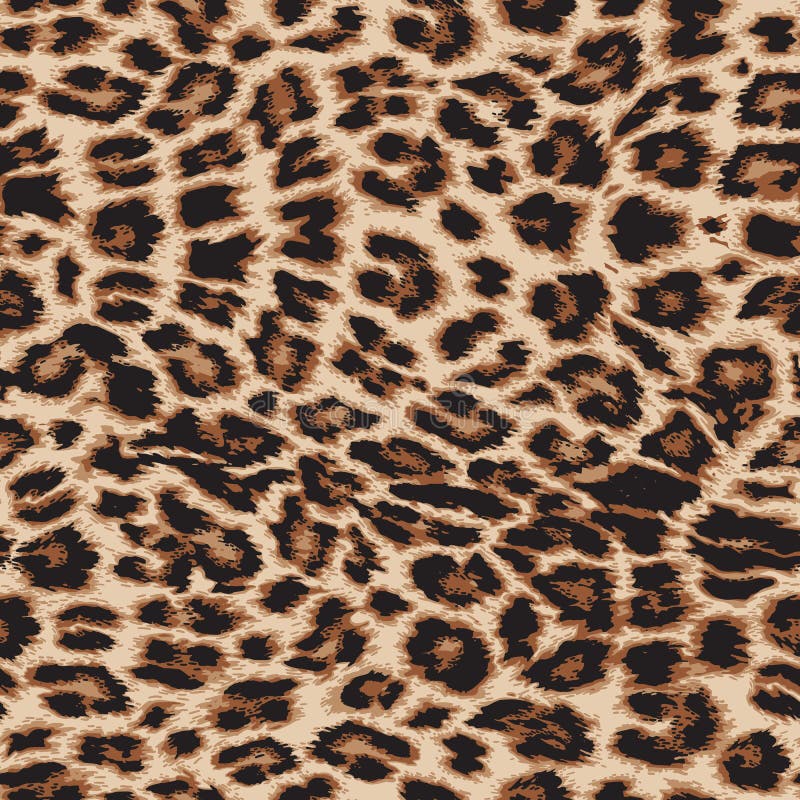 Leopard print repeat pattern - vector file. royalty free illustration