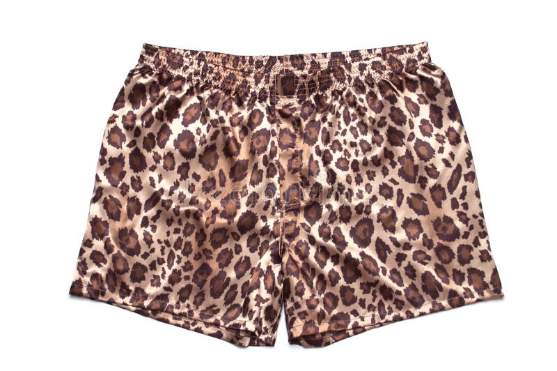 Leopard Printed Satin Boxer Shorts Stock Photo Image of boxer, cool