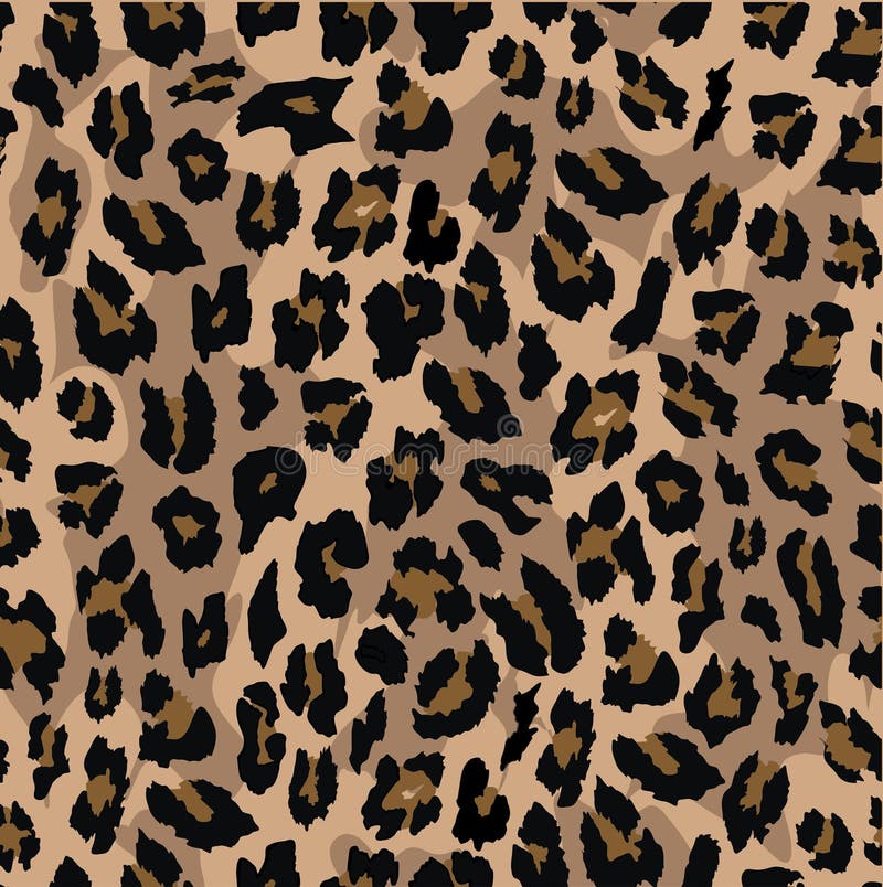 Leopard seamless pattern design . vector illustration background