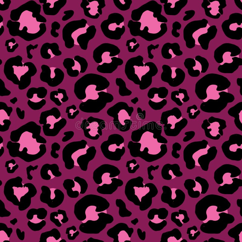 Leopard Skin Hand Drawn. Animal Print Drawing. Seamless Pattern. Vector