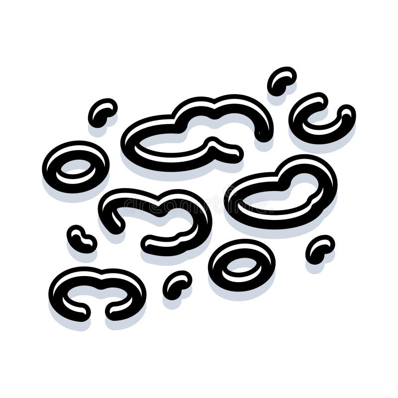 Leopard spot pattern texture with black outline royalty free illustration