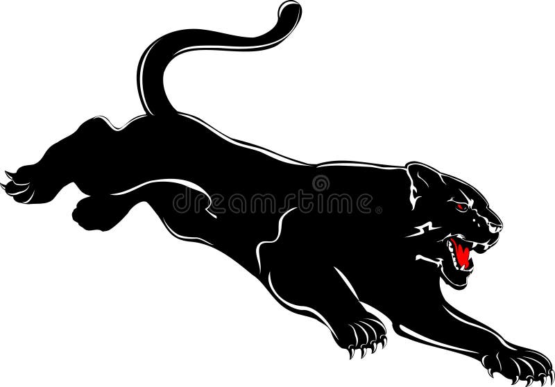 Leopardenangriffe vektor abbildung Leopardenangriffe vektor abbildung