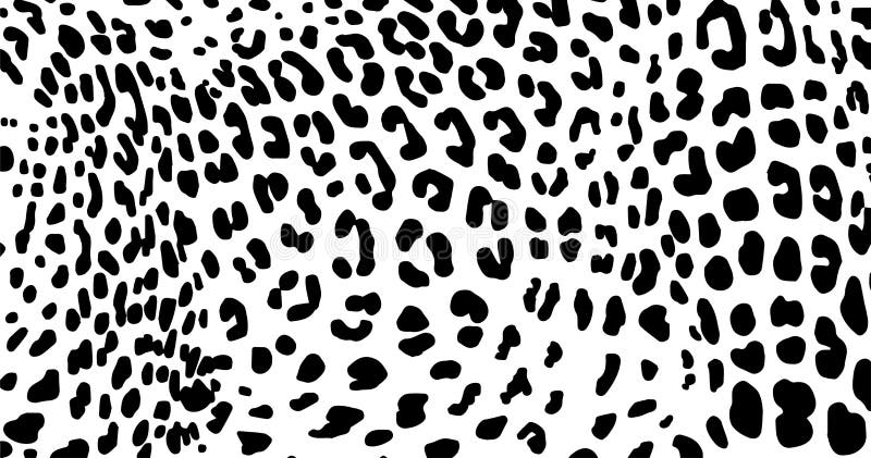 Leopardmodelltextur som upprepar sömlös monokromsvartvit stock illustrationer