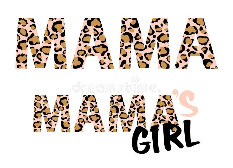 Leoparden Mama Girl-Vektorgrafik für chirtenartige Dekoration