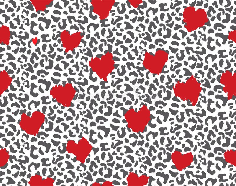 Leopardo ou onça-pintada com padrão vermelho impresso sem soldadura, impressão texturizada de moda, fundo safari abstrato para te ilustração royalty free Leopardo ou onça-pintada com padrão vermelho impresso sem soldadura, impressão texturizada de moda, fundo safari abstrato para te ilustração royalty free