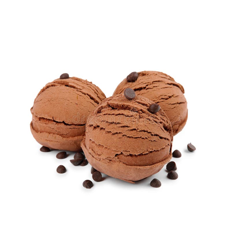 Lepels van geïsoleerd roomijs en chocoladeschilfers royalty-vrije stock afbeelding Lepels van geïsoleerd roomijs en chocoladeschilfers royalty-vrije stock afbeelding
