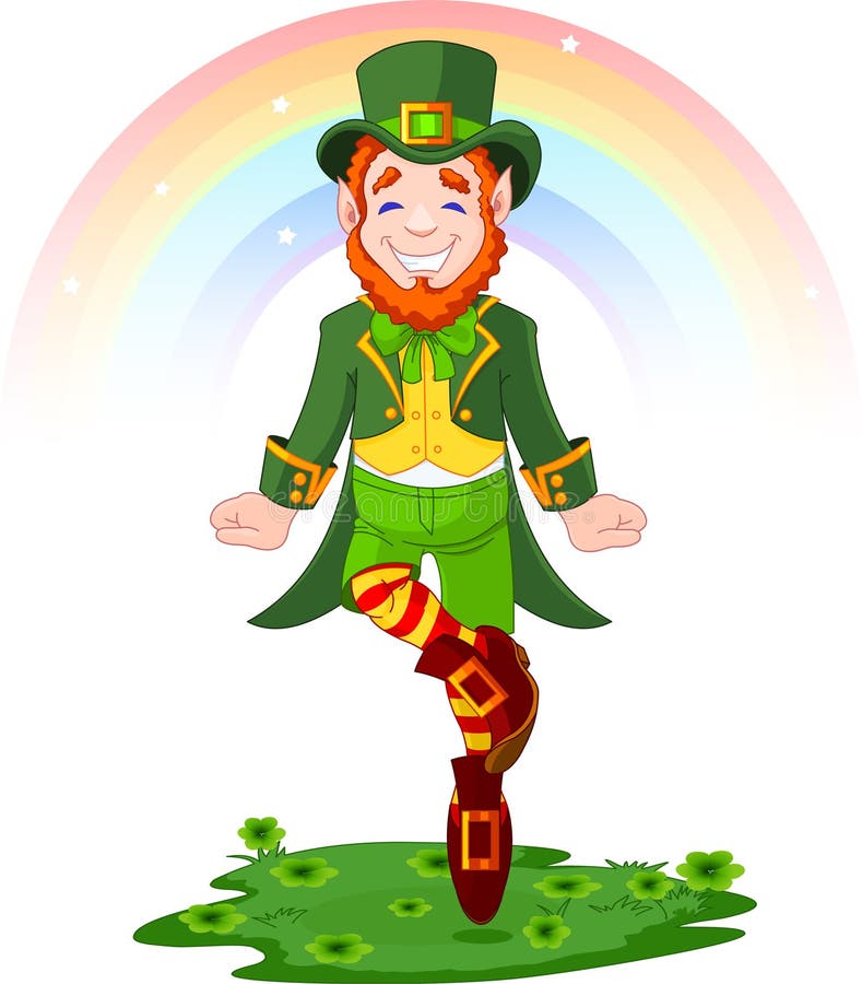 Leprechaun afortunado del baile del día del St. Patrick