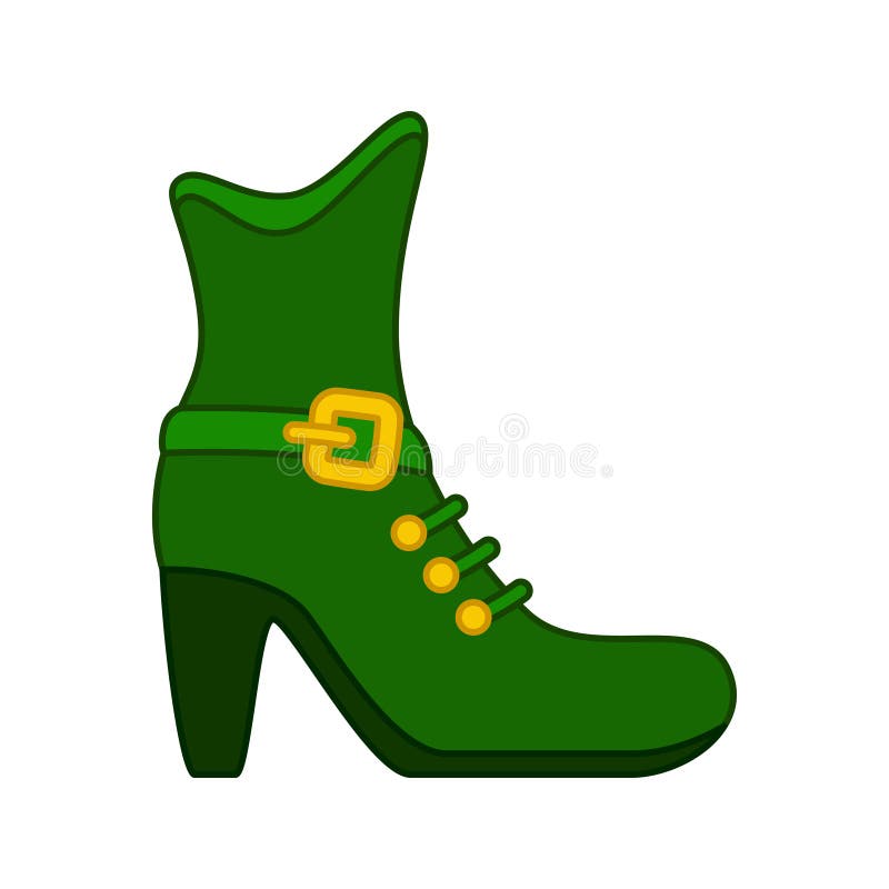 Leprechaun Boot Isolated on White Background. Vector Stock Vector ...