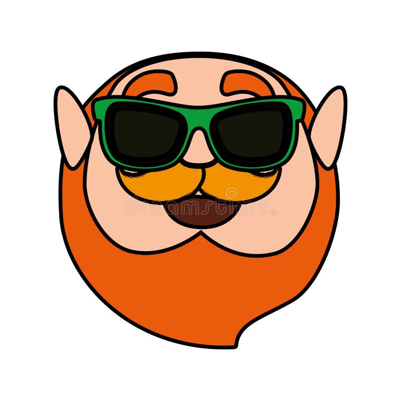 Leprechaun di giorno dei patricks della st con gli occhiali da sole illustrazione vettoriale Leprechaun di giorno dei patricks della st con gli occhiali da sole illustrazione vettoriale