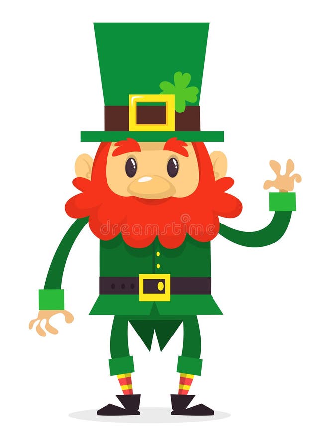 Leprechaun kreskówki falowania zrozumienie Wektorowa płaska ilustracja dla St Patrick dnia ilustracji Leprechaun kreskówki falowania zrozumienie Wektorowa płaska ilustracja dla St Patrick dnia ilustracji