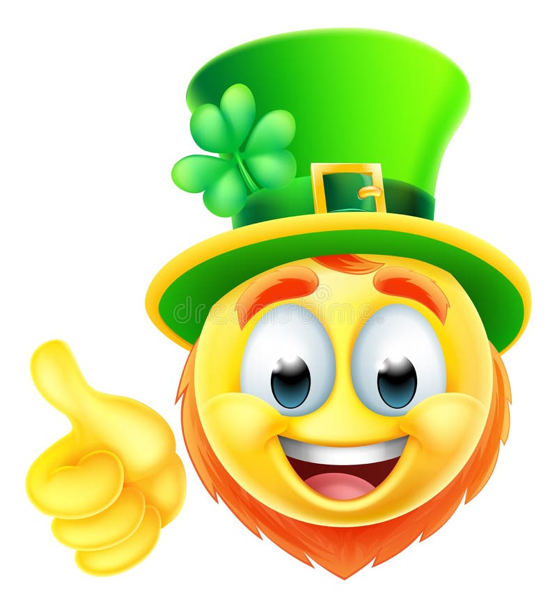 Funny Glitter St Patricks Smile Emoji Sublimation Download Png