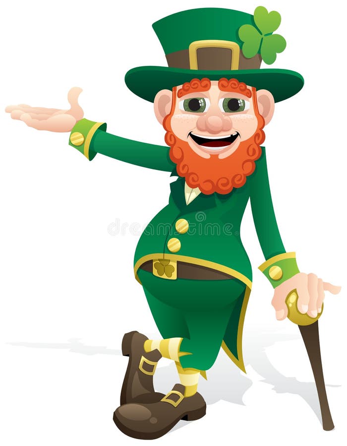 leprechaun παρουσιάζοντας διανυσματική απεικόνιση leprechaun παρουσιάζοντας διανυσματική απεικόνιση