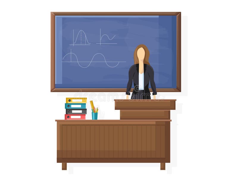 Leraar bij de raads Vector vlakke stijl Het pictogrammalplaatjes van het cursusonderwijs royalty-vrije illustratie Leraar bij de raads Vector vlakke stijl Het pictogrammalplaatjes van het cursusonderwijs royalty-vrije illustratie