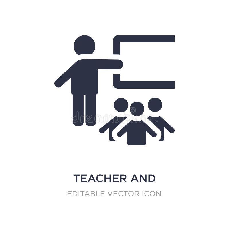 leraar en studentenpictogram op witte achtergrond Eenvoudige elementenillustratie van Mensenconcept vector illustratie leraar en studentenpictogram op witte achtergrond Eenvoudige elementenillustratie van Mensenconcept vector illustratie