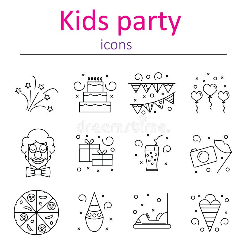 Les accessoires d'attributs boit le lieu de rendez-vous de divertissement pour des vacances du ` s d'enfants Ensemble d'icônes de illustration stock Les accessoires d'attributs boit le lieu de rendez-vous de divertissement pour des vacances du ` s d'enfants Ensemble d'icônes de illustration stock