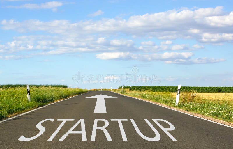 Les affaires commencent le signe photographie stock libre de droits Les affaires commencent le signe photographie stock libre de droits