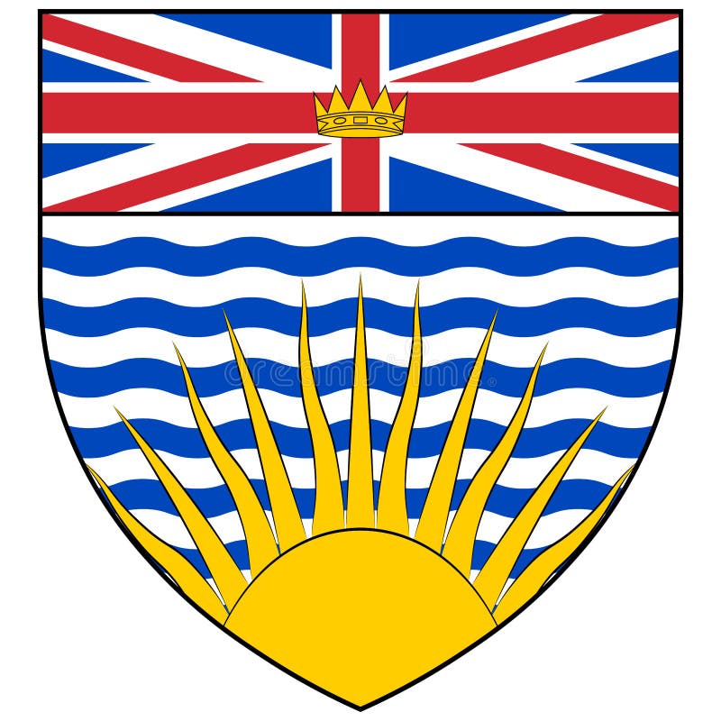 Les armoiries de la Colombie-Britannique au Canada