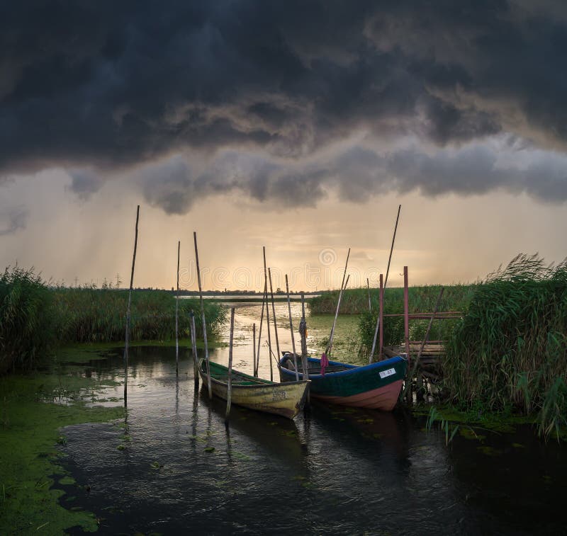 Oder river, Poland,fabulous sunrise on the river. Oder river, Poland,fabulous sunrise on the river