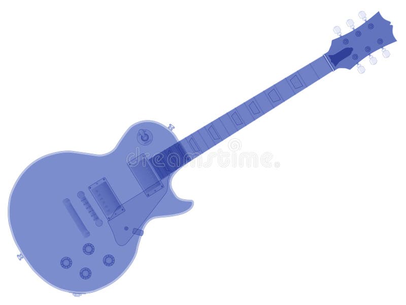 Les bleus bleus solides ont isolé la guitare illustration libre de droits Les bleus bleus solides ont isolé la guitare illustration libre de droits