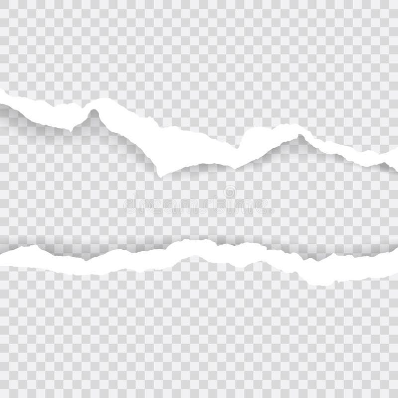 Les bords de papier déchirés, fond sans couture donnent une consistance rugueuse horizontalement, vecteur d'isolement dans l'espa illustration stock Les bords de papier déchirés, fond sans couture donnent une consistance rugueuse horizontalement, vecteur d'isolement dans l'espa illustration stock